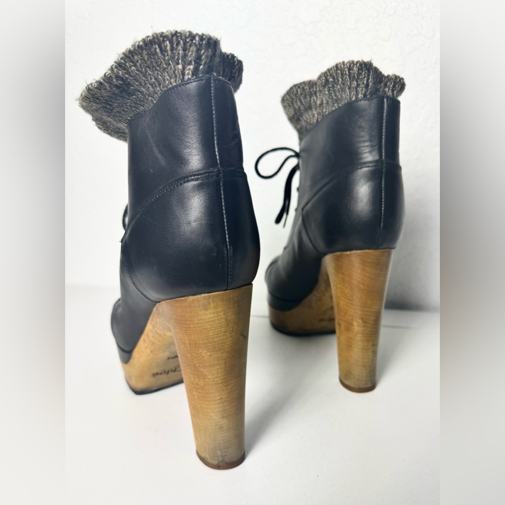 Chloé Phoebe Philo High Heeled Platform Boots with Knitted Cover Size 39.5 - Picture 6 of 8